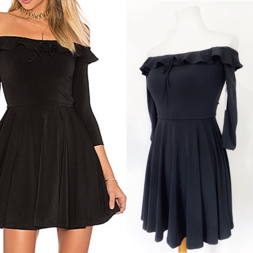 Lovers + Friends | NEW/NWT 3/4 Sleeve Black Dress